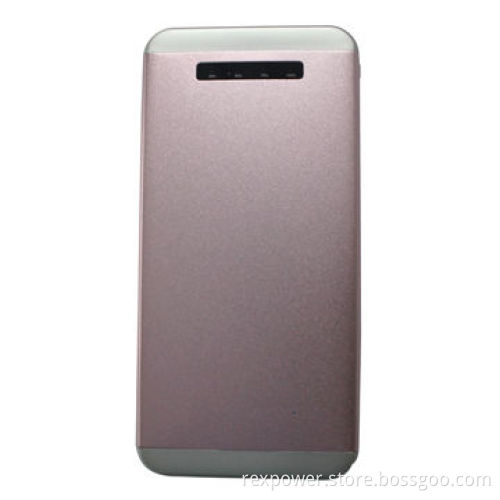 12,000mAh (Li-Polymer) Power Bank, 5.0V DC 1A Input, 5.0V DC 2A Output, Aluminum Alloy Case Material